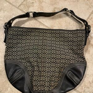 Stylish COACH Black & White Women's Bag